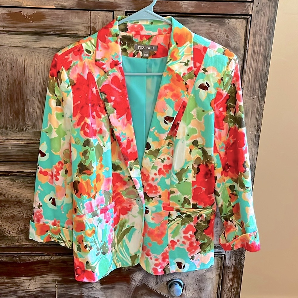 Roz & Ali floral blazer S